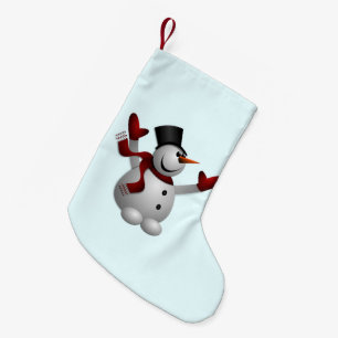 Weihnachts-Strumpf mit Happy Snowman Kleiner Weihnachtsstrumpf