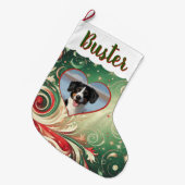 Weihnachts-Strumpf mit jedem Foto, Person oder Hau Großer Weihnachtsstrumpf (Vorderansicht (hängend))