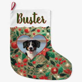 Weihnachts-Strumpf mit jedem Foto, Person oder Hau Großer Weihnachtsstrumpf