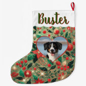 Weihnachts-Strumpf mit jedem Foto, Person oder Hau Großer Weihnachtsstrumpf (Rückseite)