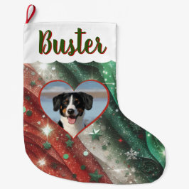 Weihnachts-Strumpf mit jedem Foto, Person oder Hau Großer Weihnachtsstrumpf