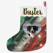 Weihnachts-Strumpf mit jedem Foto, Person oder Hau Großer Weihnachtsstrumpf (Rückseite)