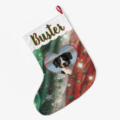 Weihnachts-Strumpf mit jedem Foto, Person oder Hau Großer Weihnachtsstrumpf (Rückseite (Hängend))