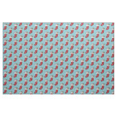 Weihnachts-Strumpf mit Süßigkeiten auf blau Stoff (Yard (91,4 cm))