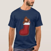 Weihnachts-Strumpf mit Teddy Bear T-Shirt (Vorderseite)