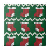 Weihnachts-Strumpf-Muster Fliese (Vorderseite)