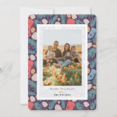 Weihnachts-Strumpf-Muster Weihnachtsfotokarte Einladung (Vorderseite)