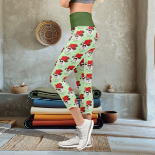 Weihnachts-Strumpf Niedlich Calico Kitten Capri Leggings