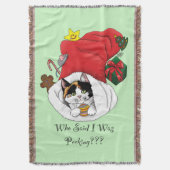 Weihnachts-Strumpf Niedlich Calico Kitten Decke (Vorderseite Vertikal)