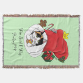 Weihnachts-Strumpf Niedlich Calico Kitten Decke (Vorderseite)