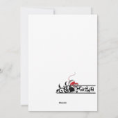 Weihnachts-Strumpf Niedlich Calico Kitten Feiertagskarte (Rückseite)