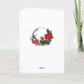 Weihnachts-Strumpf Niedlich Calico Kitten Karte (Rückseite)