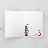 Weihnachts-Strumpf Niedlich Calico Kitten Karte (Innenseite)