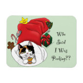 Weihnachts-Strumpf Niedlich Calico Kitten Magnet (Horizontal)