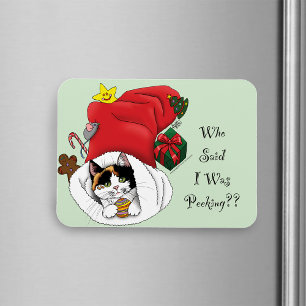Weihnachts-Strumpf Niedlich Calico Kitten Magnet