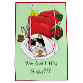 Weihnachts-Strumpf Niedlich Calico Kitten Mittlere Geschenktüte (Rückseite)