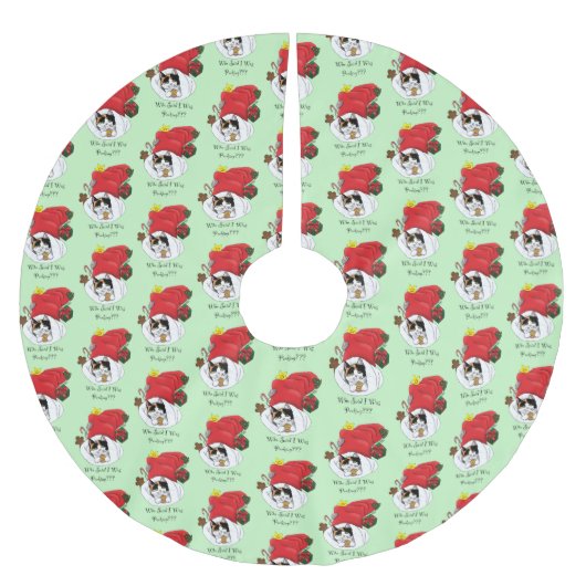 Weihnachts-Strumpf Niedlich Calico Kitten Polyester Weihnachtsbaumdecke (Vorderseite)