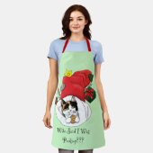 Weihnachts-Strumpf Niedlich Calico Kitten Schürze (Getragen)