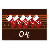 Weihnachts-Strumpf Nummer Tischnummer (Rückseite)