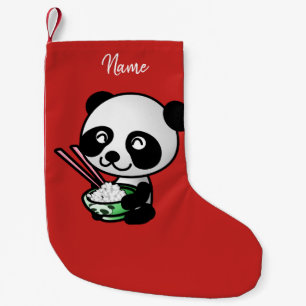 Weihnachts-Strumpf. Panda. Kleiner Weihnachtsstrumpf