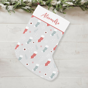 Weihnachts-Strumpf Pattern Individuelle Name Strum Kleiner Weihnachtsstrumpf