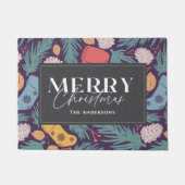 Weihnachts-Strumpf Pattern Urlaub Fußmatte (Vorderseite)