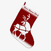 Weihnachts-Strumpf Personalisiert Rentier-Strumpf Großer Weihnachtsstrumpf (Vorderansicht (hängend))