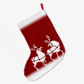 Weihnachts-Strumpf Personalisiert Rentier-Strumpf Großer Weihnachtsstrumpf (Rückseite (Hängend))