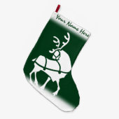 Weihnachts-Strumpf Personalisiert Rentier-Strumpf Großer Weihnachtsstrumpf (Vorderansicht (hängend))