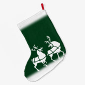 Weihnachts-Strumpf Personalisiert Rentier-Strumpf Großer Weihnachtsstrumpf (Rückseite (Hängend))