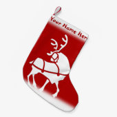Weihnachts-Strumpf Personalisiert Rentier-Strumpf Kleiner Weihnachtsstrumpf (Vorderansicht (hängend))