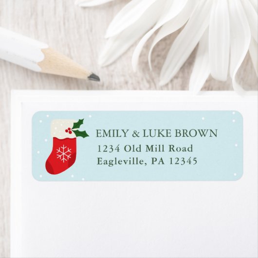 Weihnachts-Strumpf Personalisierte Rücksendeadress (Insitu)