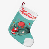 Weihnachts-Strumpf Persönlicher Name UFO Alien Ber Großer Weihnachtsstrumpf (Vorderansicht (hängend))