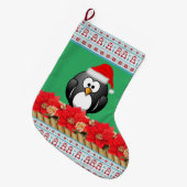 Weihnachts-Strumpf, Pinguin Großer Weihnachtsstrumpf (Vorderansicht (hängend))