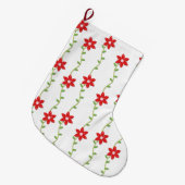 Weihnachts-Strumpf, Poinsettia Großer Weihnachtsstrumpf (Vorderansicht (hängend))