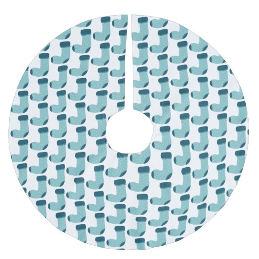 Weihnachts-Strumpf Polyester Weihnachtsbaumdecke (Vorderseite)
