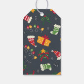 Weihnachts-Strumpf Präsent und Lichter Personalisi Geschenkanhänger (Rückseite)