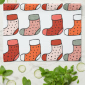 Weihnachts-Strumpf Red Geschirrtuch (Gefaltet)