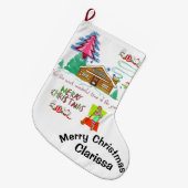 Weihnachts-Strumpf, Reinigungsdame Großer Weihnachtsstrumpf (Vorderansicht (hängend))