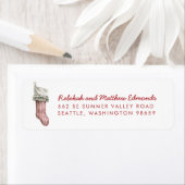 Weihnachts-Strumpf rot und weiß gestrichen (Insitu)