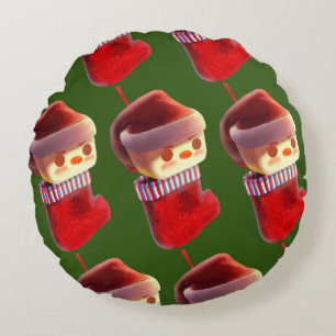 Weihnachts-Strumpf Rundes Kissen