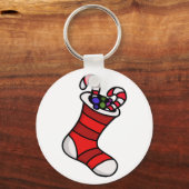 Weihnachts-Strumpf Schlüsselanhänger (Vorderseite)