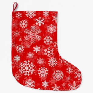 Weihnachts-Strumpf Schneeflocken Großer Weihnachtsstrumpf