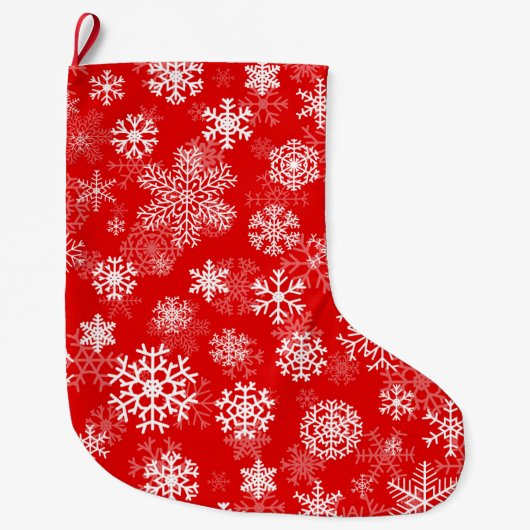 Weihnachts-Strumpf Schneeflocken Großer Weihnachtsstrumpf (Vorderseite)