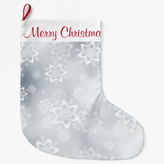 Weihnachts-Strumpf/Schneeflocken Großer Weihnachtsstrumpf (Vorderseite)