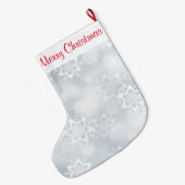 Weihnachts-Strumpf/Schneeflocken Großer Weihnachtsstrumpf (Rückseite (Hängend))