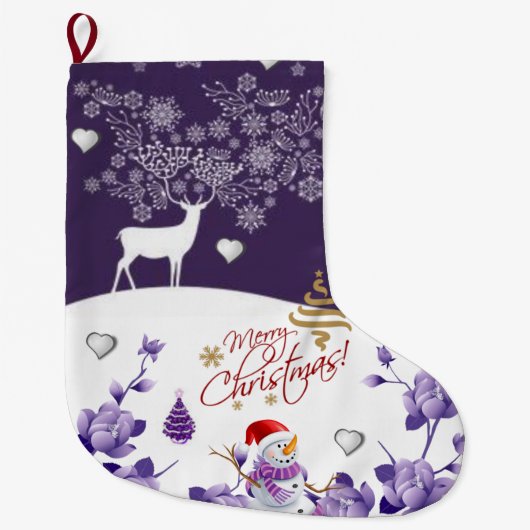 Weihnachts-Strumpf, Schneemann Großer Weihnachtsstrumpf (Vorderseite)