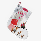 Weihnachts-Strumpf, Schneemann Großer Weihnachtsstrumpf (Vorderansicht (hängend))