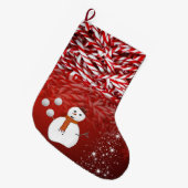 Weihnachts-Strumpf, Schneemann Großer Weihnachtsstrumpf (Vorderansicht (hängend))