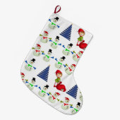 Weihnachts-Strumpf, Schneemann Großer Weihnachtsstrumpf (Vorderansicht (hängend))